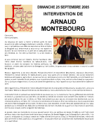 Discours d'Arnaud MONTEBOURG